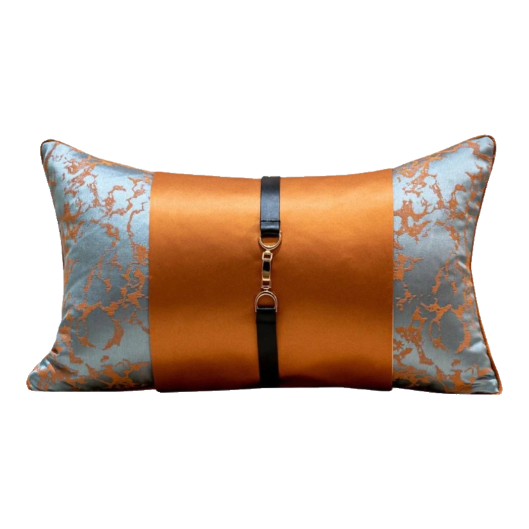 Gối Lụa Silk Scraft Oriental Héritage Mandarin Terra 30X50-VỎ GỐI-Đối tác tại Trung Quốc theo từng đơn đặt hàng-CẬU HAI HOME DECOR