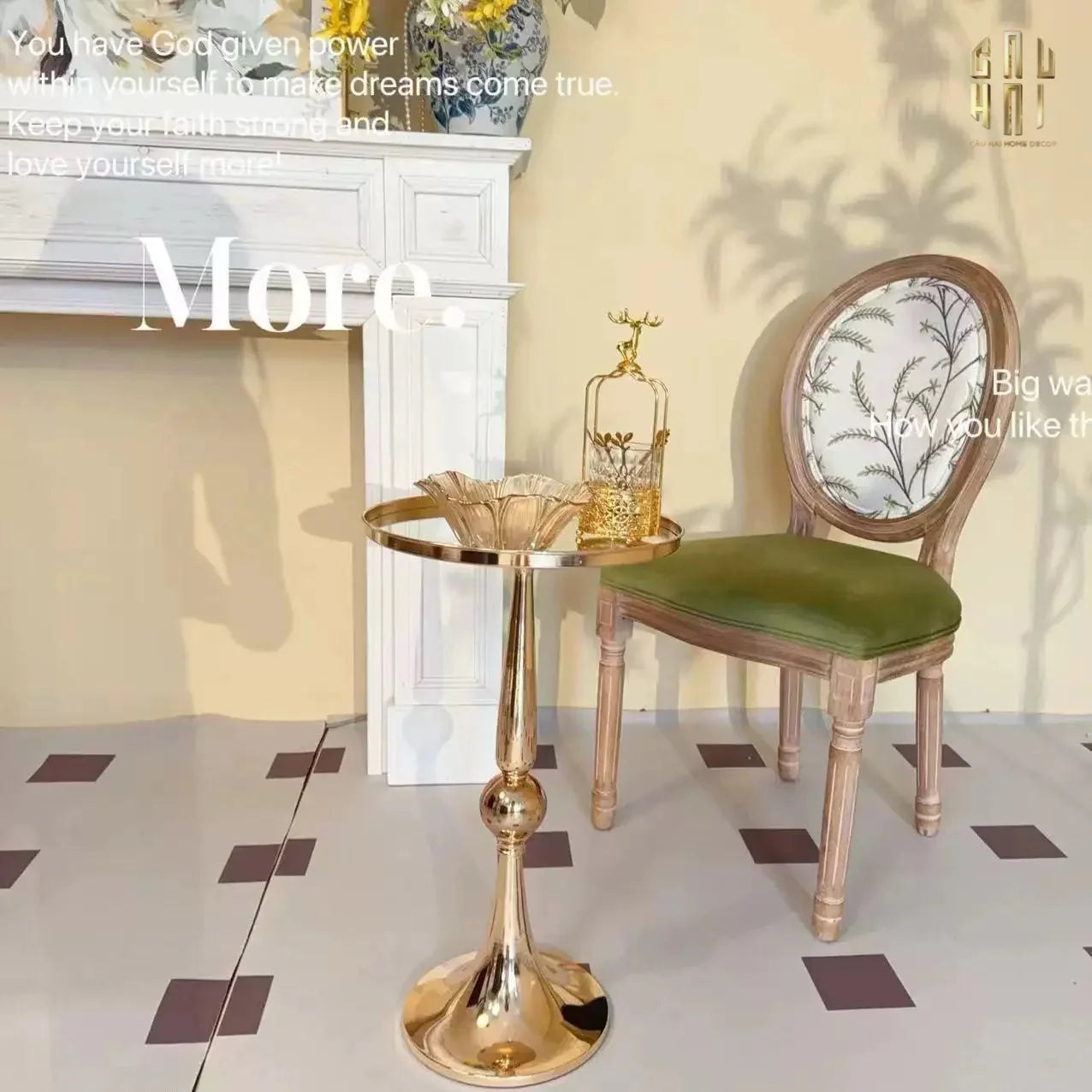 BÀN GÓC GOLD LUXOR - LUXE SIDE TABLE - CẬU HAI HOME DECOR