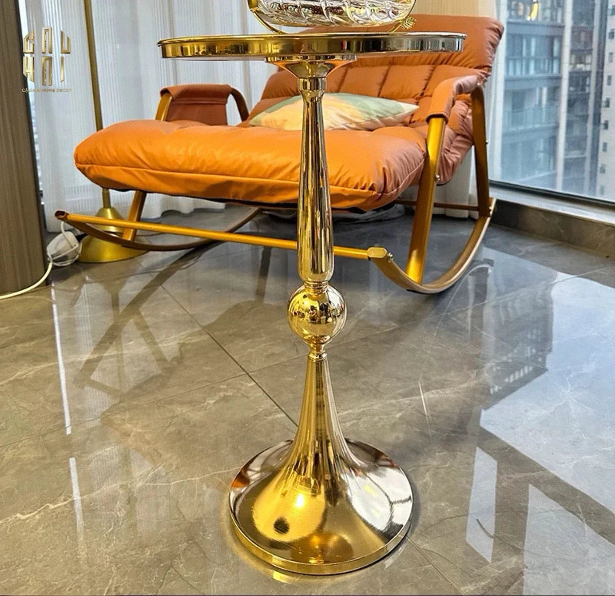 BÀN GÓC GOLD LUXOR - LUXE SIDE TABLE - CẬU HAI HOME DECOR