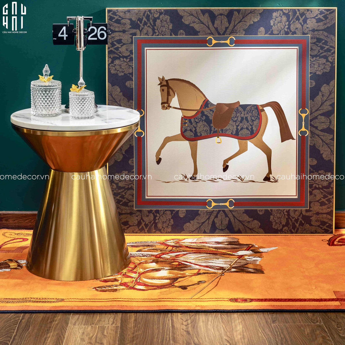 Bàn Sofa Cao Cấp Frederick - Frederick Marble Side Table 45x55-BÀN SOFA-Đối tác tại Trung Quốc theo từng đơn đặt hàng-CẬU HAI HOME DECOR