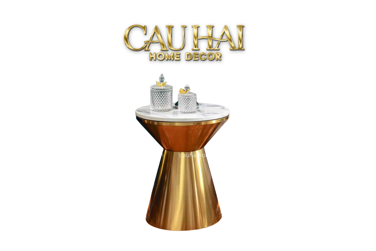 Bàn Sofa Cao Cấp Frederick - Frederick Marble Side Table 45x55-BÀN SOFA-Đối tác tại Trung Quốc theo từng đơn đặt hàng-CẬU HAI HOME DECOR