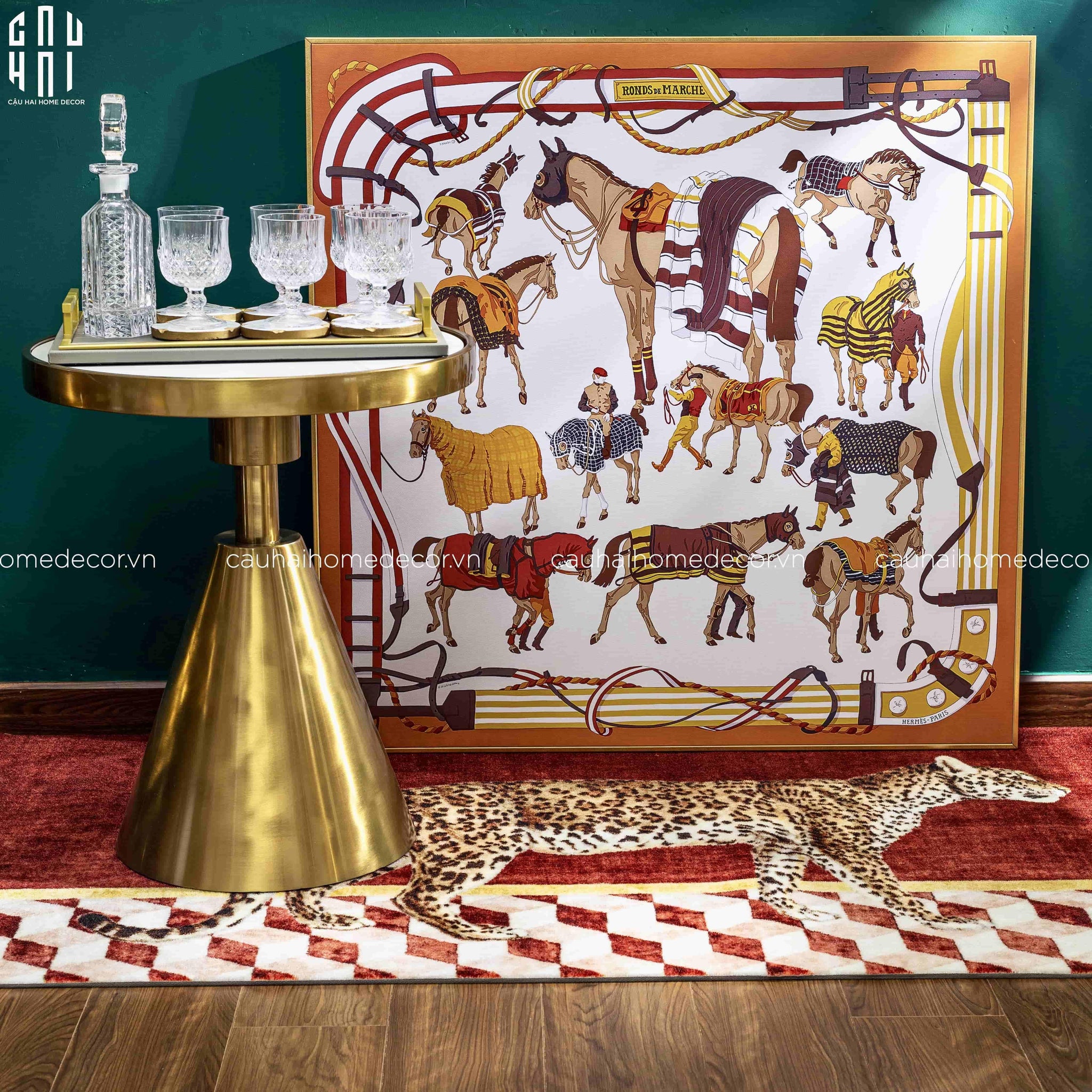 Bàn Sofa Cao Cấp Richard - Richard Side Table 50x57-CẬU HAI HOME DECOR