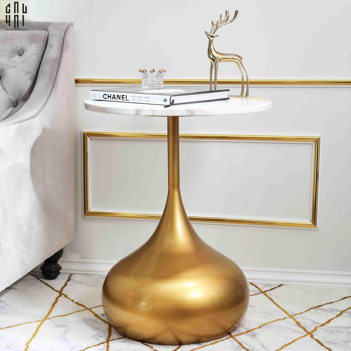 Bàn Sofa Kilian Side Table Ss25 63x50-BÀN SOFA-Đối tác tại Trung Quốc theo từng đơn đặt hàng-CẬU HAI HOME DECOR