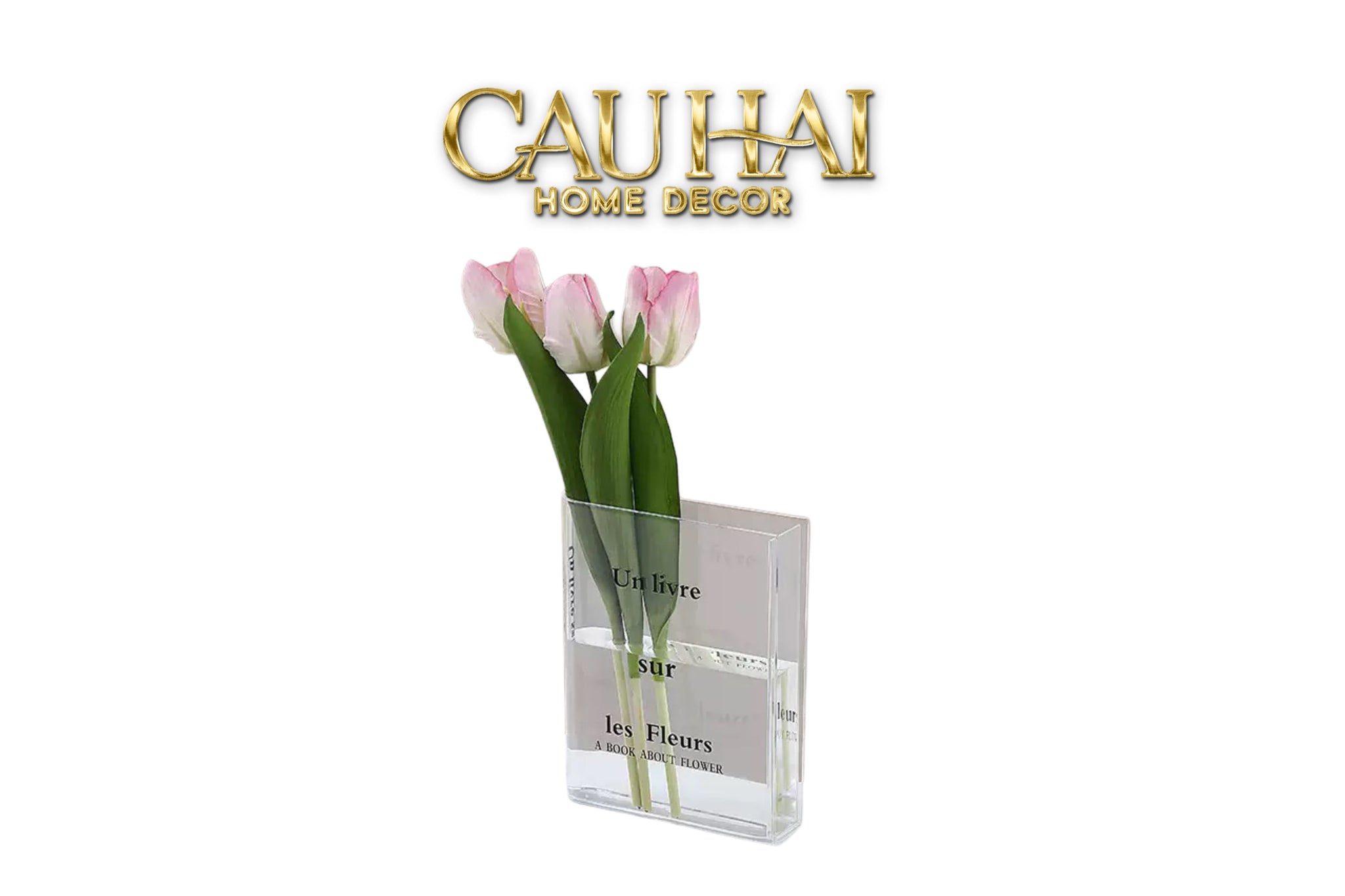 Bình Hoa Acrylic Book About Flower - CẬU HAI HOME DECOR