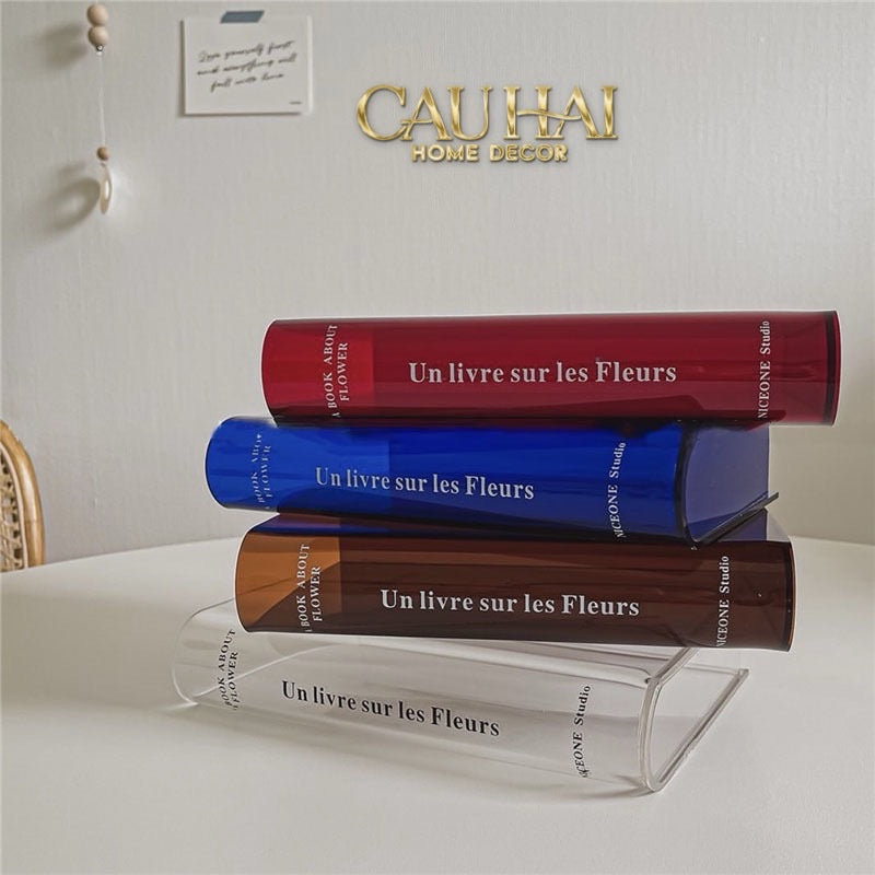 Bình Hoa Acrylic Book About Flower - CẬU HAI HOME DECOR