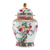 Bình Hoa Bạch Ngọc - Đào Tiên Ngự Phúc- White Jade Vase – Celestial Peach Blessing H31-BÌNH HOA-CẬU HAỊ HOME DECOR-CẬU HAI HOME DECOR