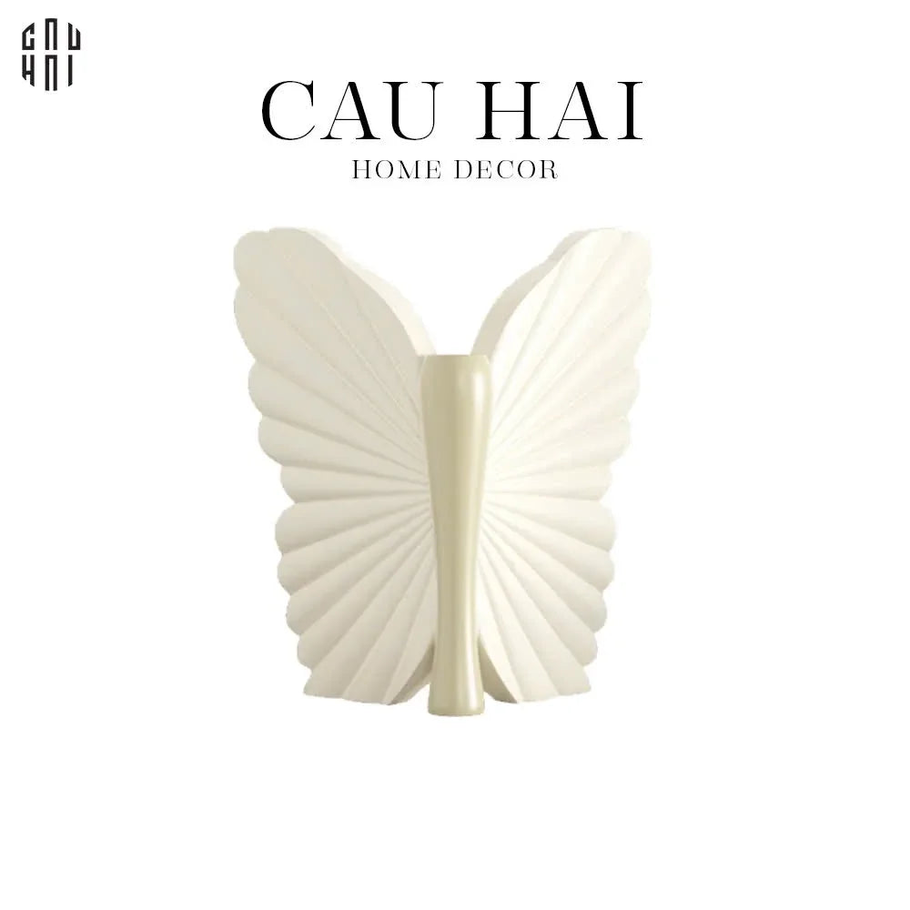 BÌNH HOA BUTTERFLY WINGS - BEIGE - ANGEL IN BLOOM SS25 - CẬU HAI HOME DECOR