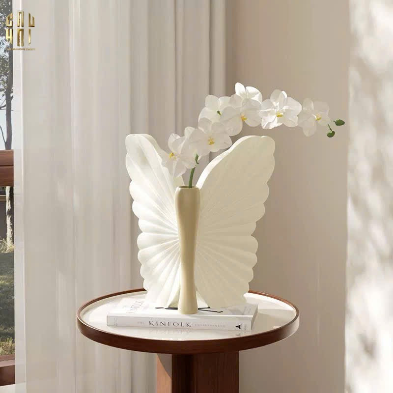 BÌNH HOA BUTTERFLY WINGS - BEIGE - ANGEL IN BLOOM SS25 - CẬU HAI HOME DECOR