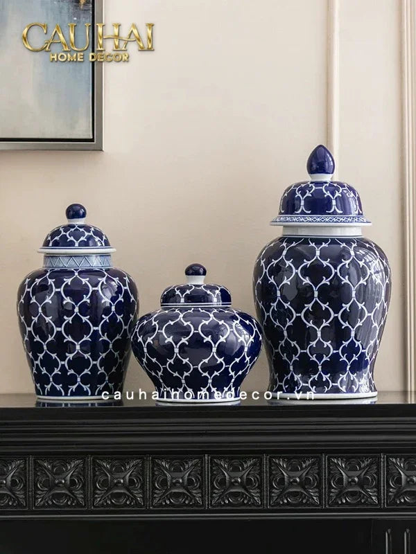 Bình Hoa Ceramic Blue Mystery 20x44-BÌNH HOA-Đối tác tại Trung Quốc theo từng đơn đặt hàng-CẬU HAI HOME DECOR