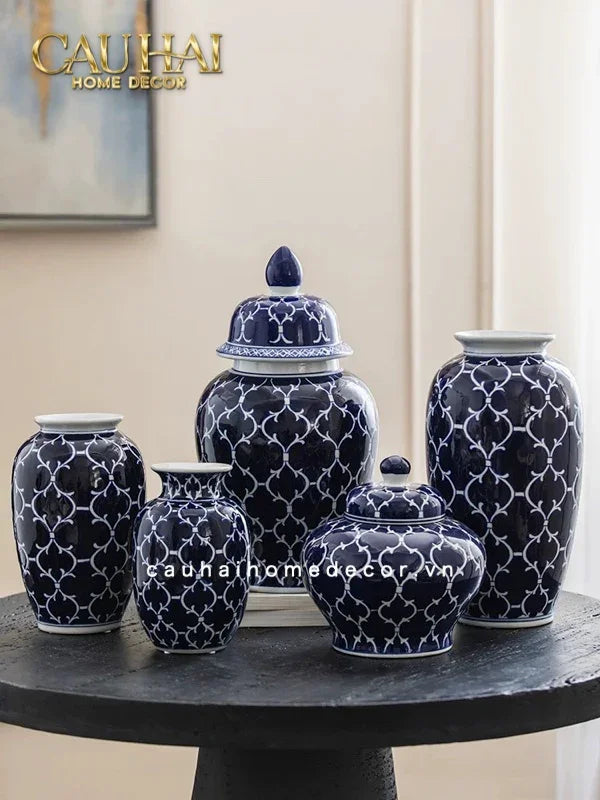Bình Hoa Ceramic Blue Mystery 20x44-BÌNH HOA-Đối tác tại Trung Quốc theo từng đơn đặt hàng-CẬU HAI HOME DECOR