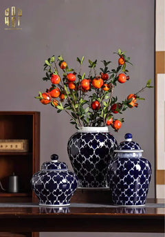 Bình Hoa Ceramic Blue Mystery-CẬU HAI HOME DECOR