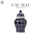 BÌNH HOA CERAMIC BLUE MYSTERY - CẬU HAI HOME DECOR