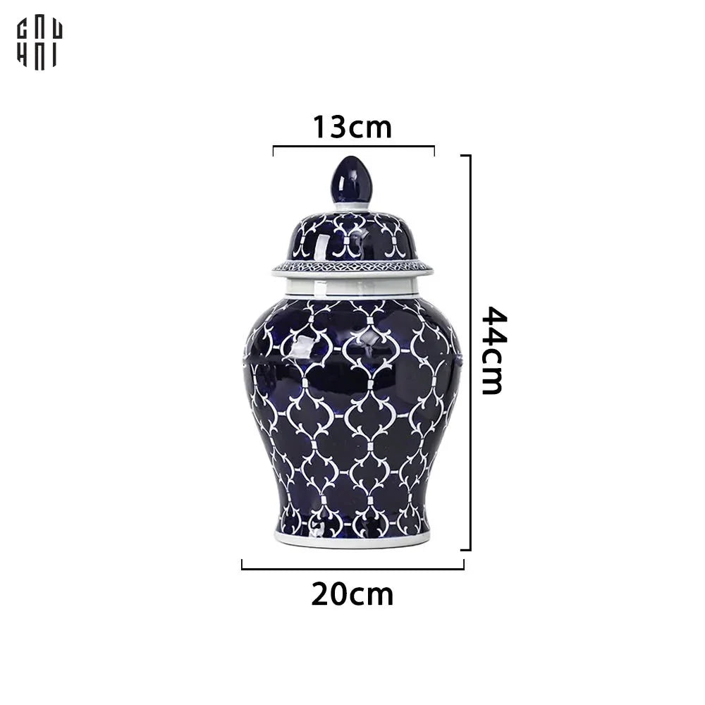 BÌNH HOA CERAMIC BLUE MYSTERY - CẬU HAI HOME DECOR