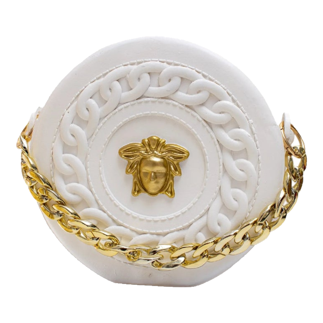 Bình Hoa Composite V Class Medusa Inspired 21x7x20.5-BÌNH HOA-Đối tác tại Trung Quốc theo từng đơn đặt hàng-CẬU HAI HOME DECOR