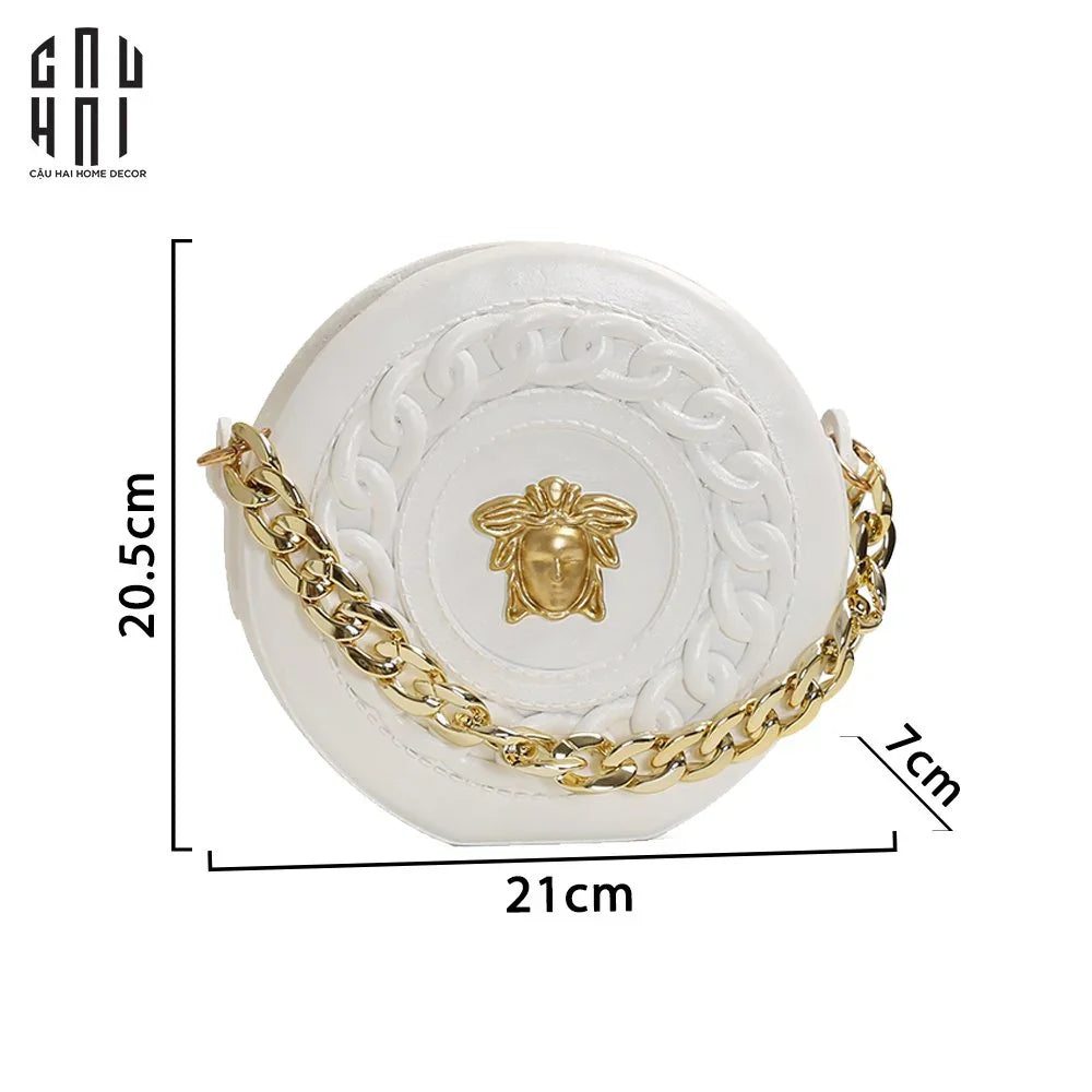 Bình Hoa Composite V Class Medusa Inspired 21x7x20.5-CẬU HAI HOME DECOR