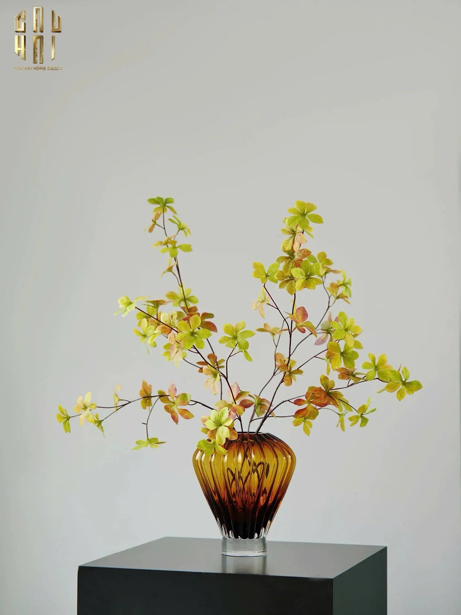 BÌNH HOA CRYSTAL ÉCLAT AMBRÉ H19 - CẬU HAI HOME DECOR