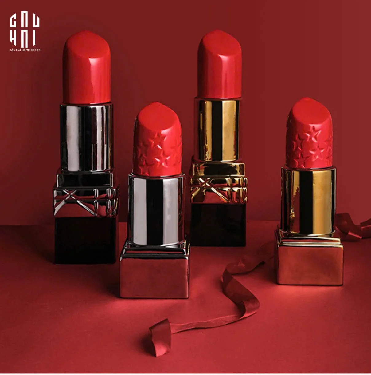 BÌNH HOA D.O PLATINUM ROUGE MATTE S36 - CẬU HAI HOME DECOR