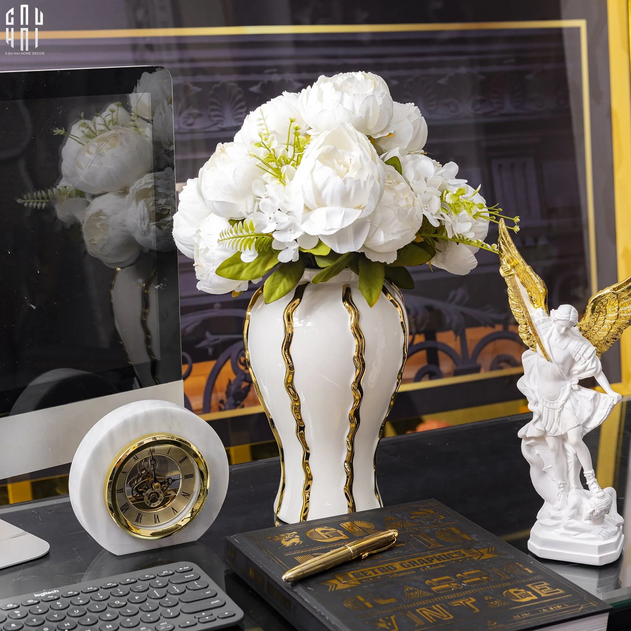 BÌNH HOA FLYNN S36 - CẬU HAI HOME DECOR