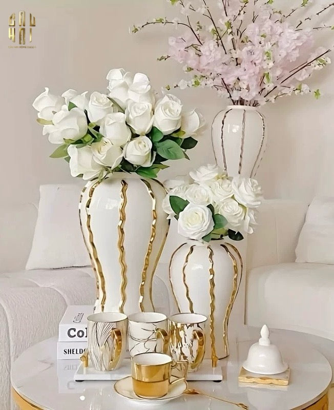 HOME COUTURE - BÌNH HOA PORCELAIN ATELIER FLYNN H60 - CẬU HAI HOME DECOR