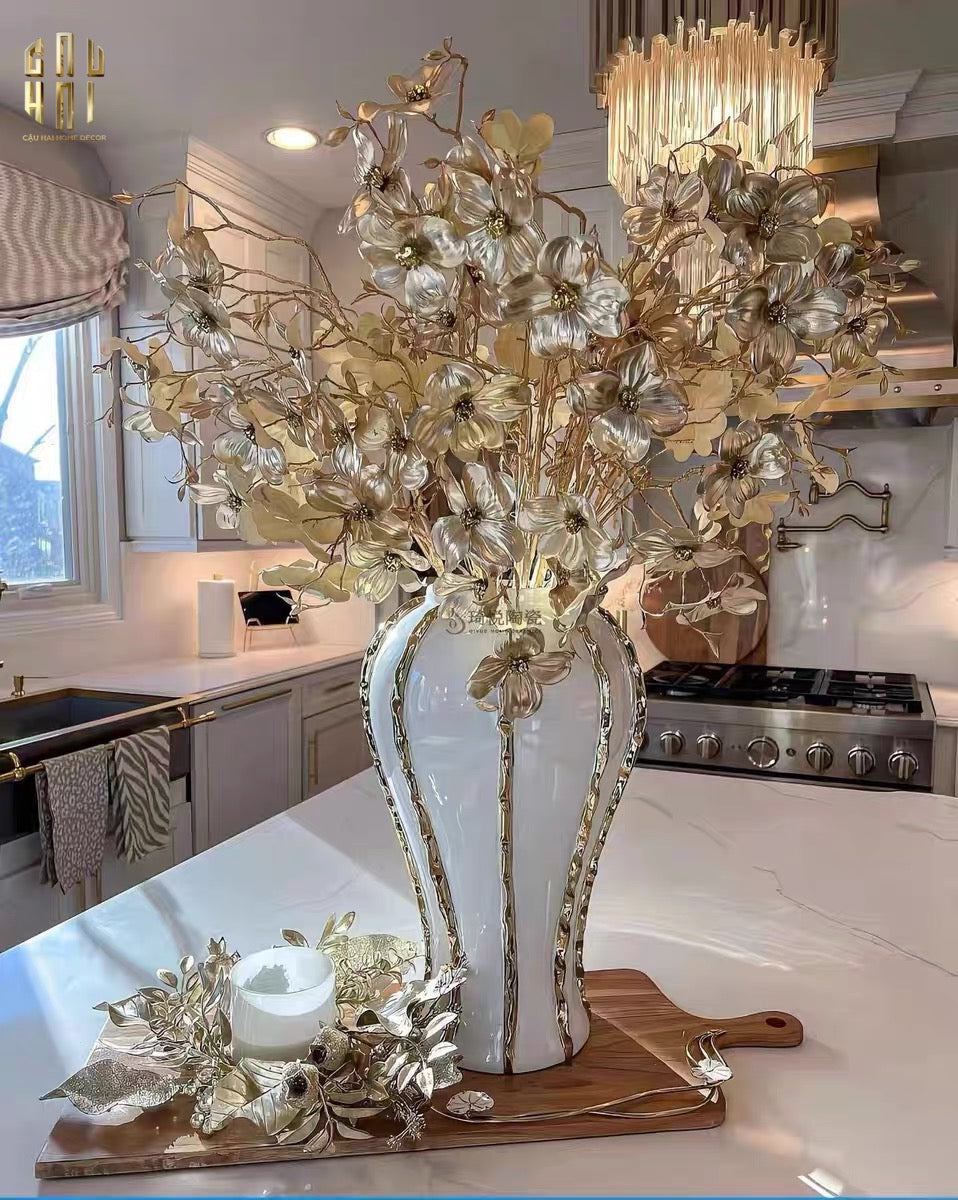 HOME COUTURE - BÌNH HOA PORCELAIN ATELIER FLYNN H60 - CẬU HAI HOME DECOR