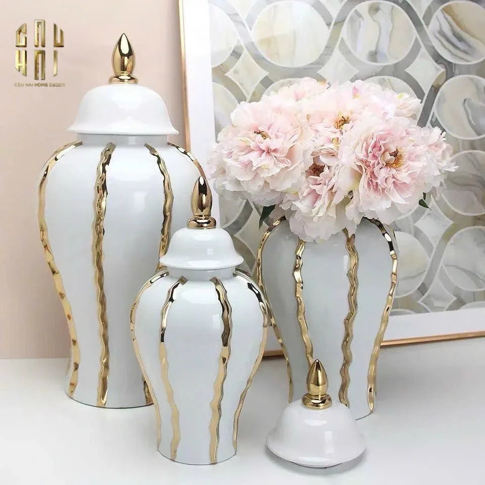 HOME COUTURE - BÌNH HOA PORCELAIN ATELIER FLYNN H60 - CẬU HAI HOME DECOR