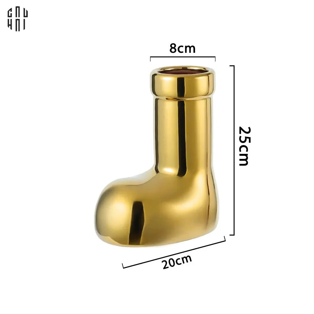 Bình Hoa Gilded Lumière Bubble Boot Vases-CẬU HAI HOME DECOR