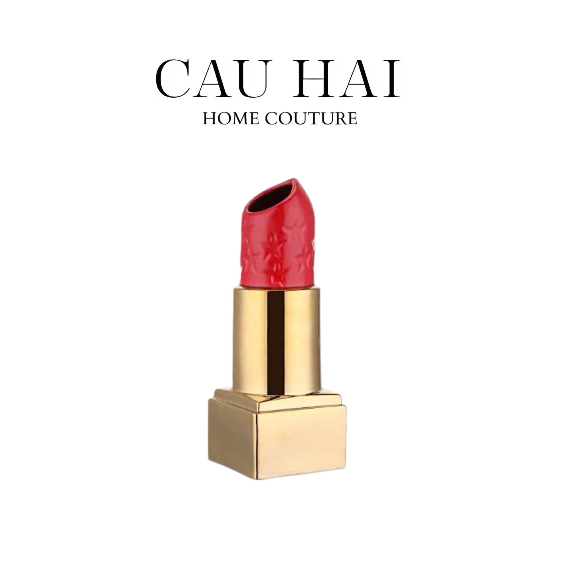 BÌNH HOA GOLD D.O ROUGE MATTE H26 - CẬU HAI HOME DECOR