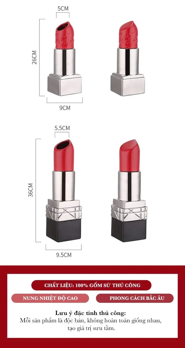 BÌNH HOA GOLD D.O ROUGE MATTE H26 - CẬU HAI HOME DECOR