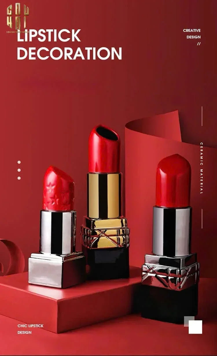 BÌNH HOA GOLD D.O ROUGE MATTE S36 - CẬU HAI HOME DECOR