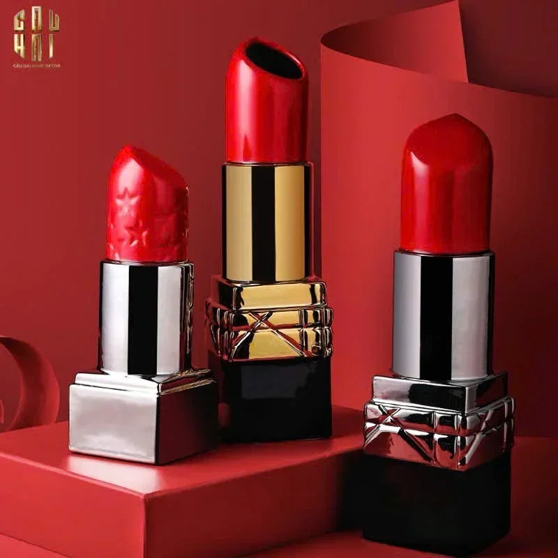 BÌNH HOA GOLD D.O ROUGE MATTE S36 - CẬU HAI HOME DECOR