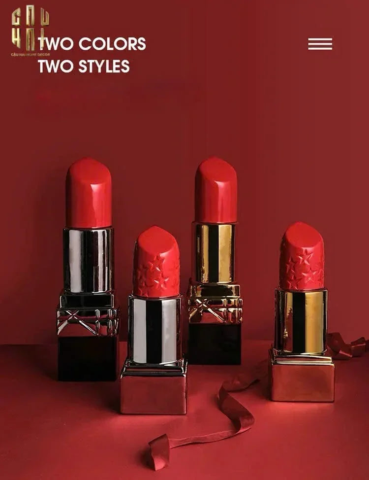 BÌNH HOA GOLD D.O ROUGE MATTE S36 - CẬU HAI HOME DECOR