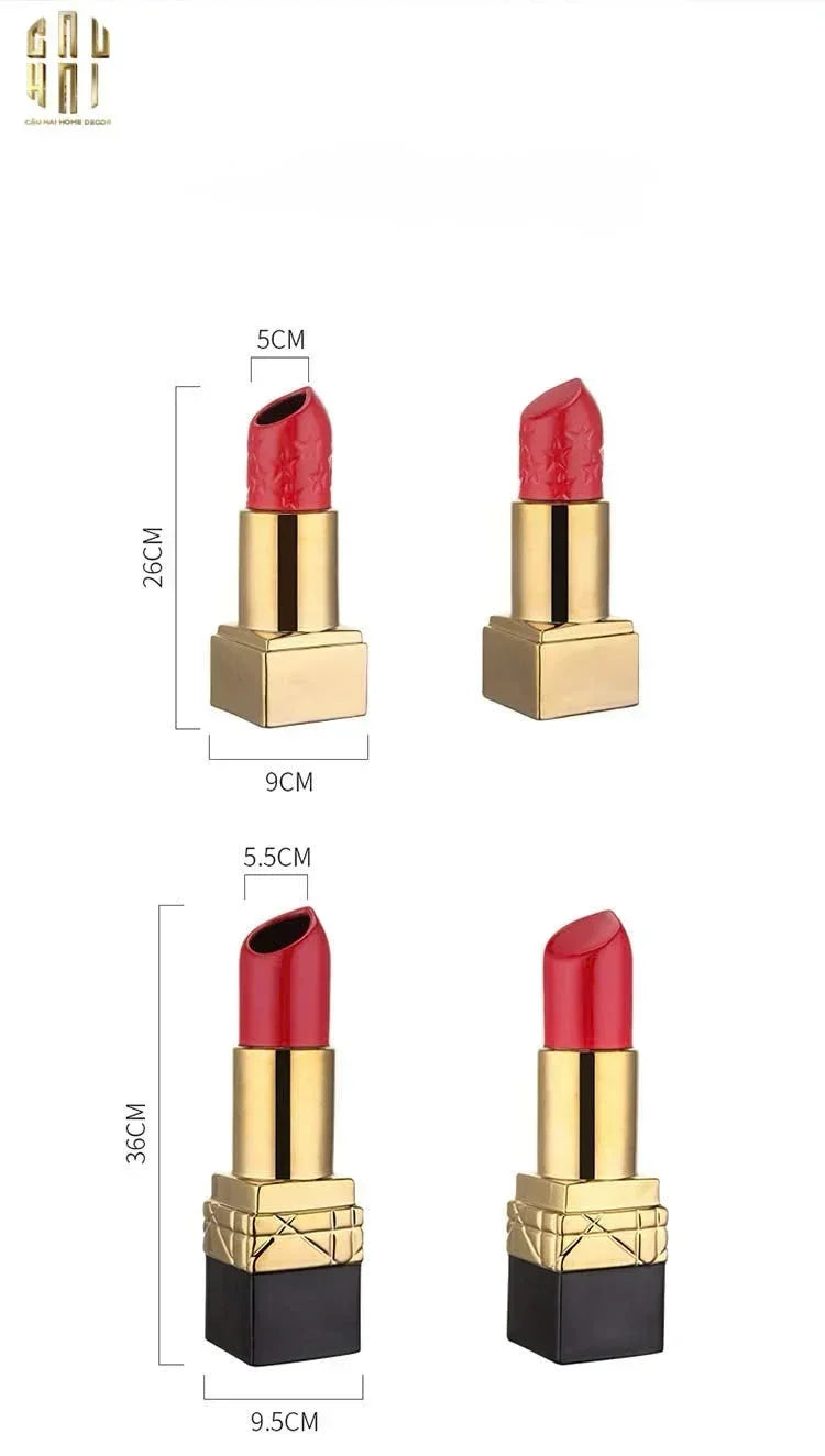 BÌNH HOA GOLD D.O ROUGE MATTE S36 - CẬU HAI HOME DECOR