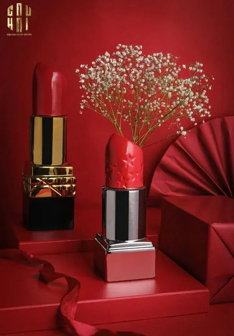 BÌNH HOA GOLD D.O ROUGE MATTE S36 - CẬU HAI HOME DECOR