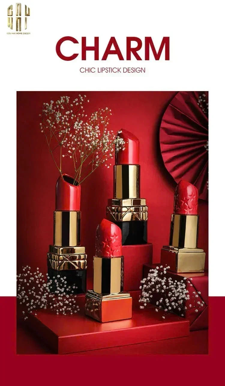 BÌNH HOA GOLD D.O ROUGE MATTE S36 - CẬU HAI HOME DECOR