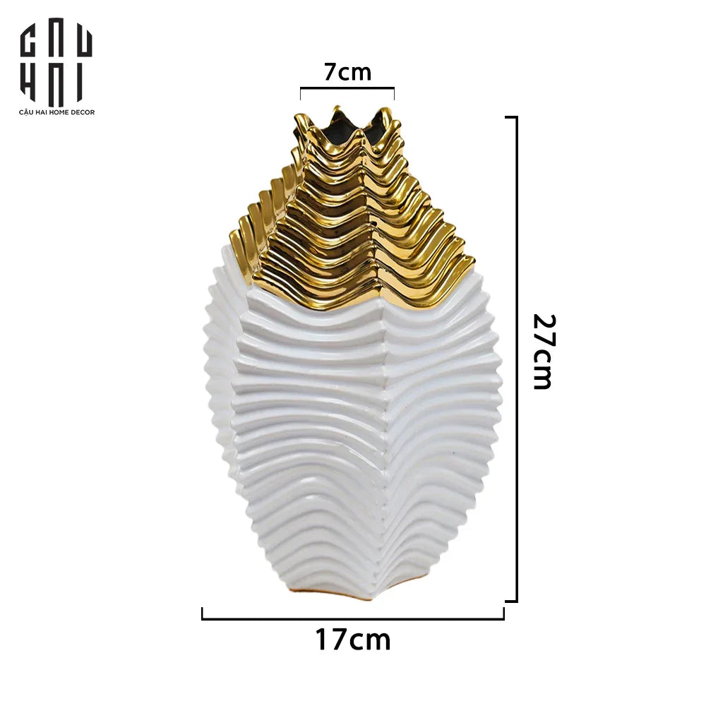 BÌNH HOA GOLDEN BUD - CẬU HAI HOME DECOR