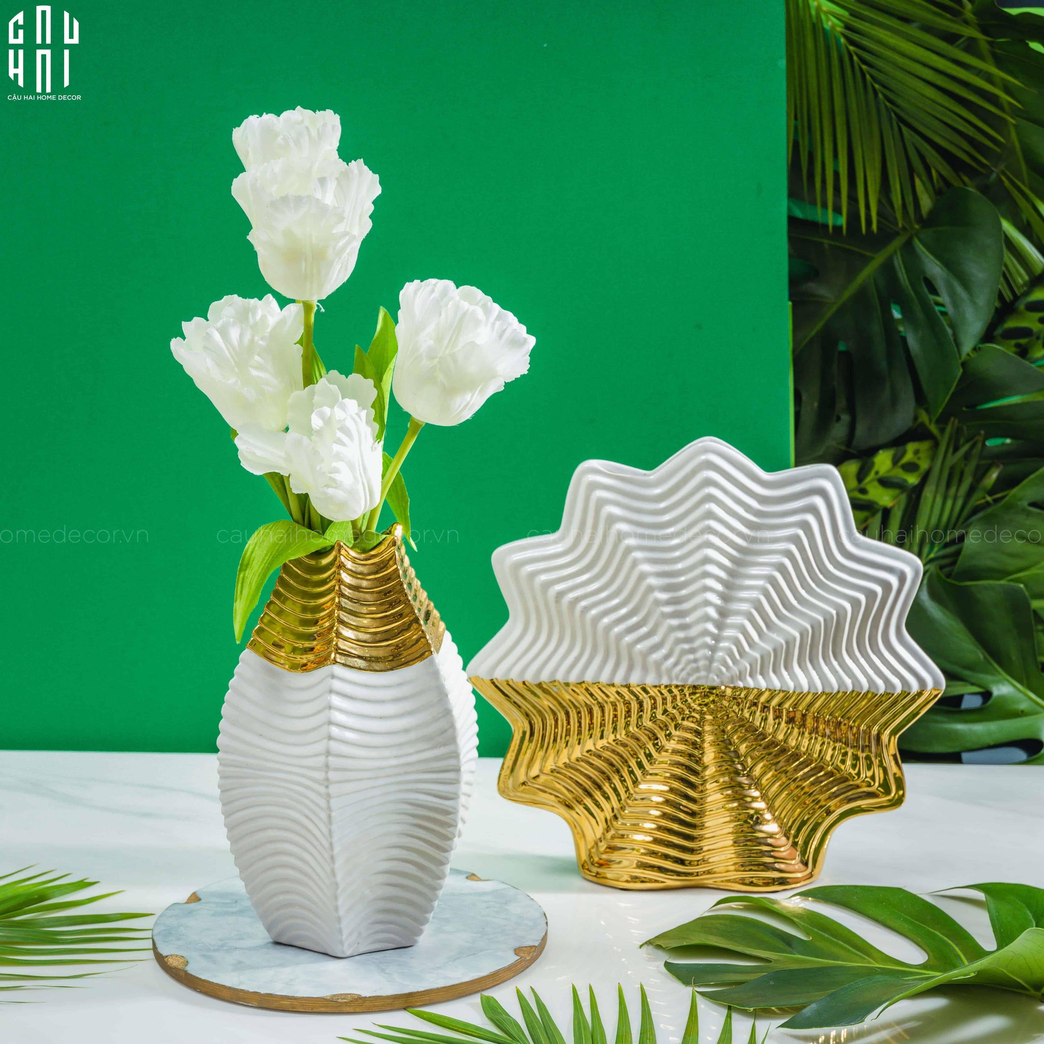 BÌNH HOA GOLDEN BUD - CẬU HAI HOME DECOR