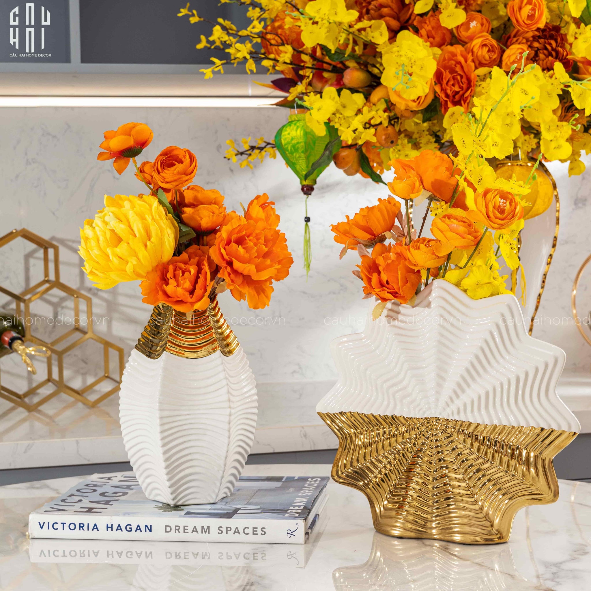 BÌNH HOA GOLDEN BUD - CẬU HAI HOME DECOR