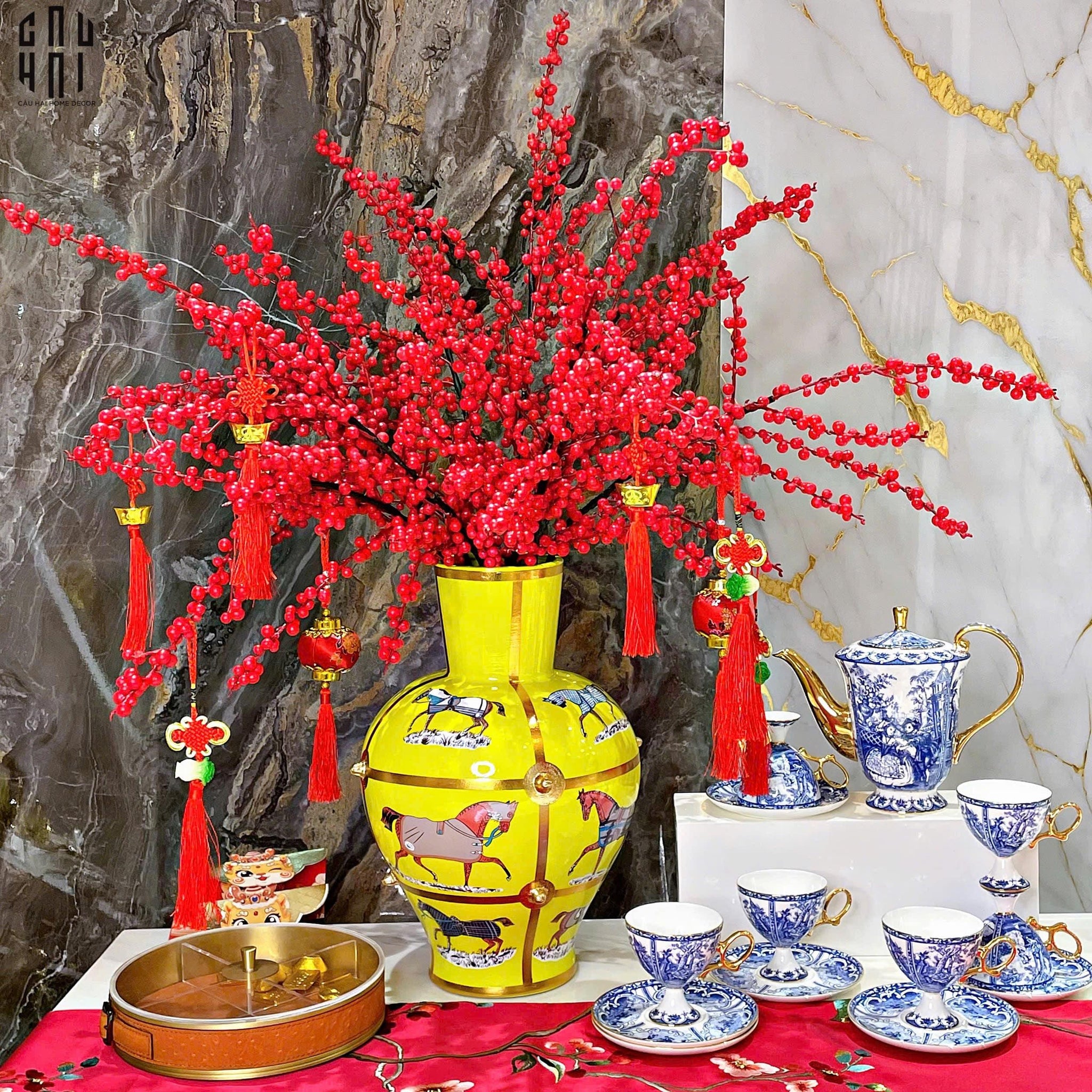 Bình Hoa Golden Chariot New Eidtion - Gold Dust Ss25-CẬU HAI HOME DECOR