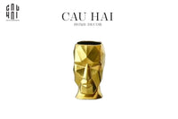 Bình Hoa Golden Moai-CẬU HAI HOME DECOR