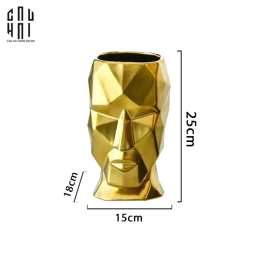 BÌNH HOA GOLDEN MOAI - CẬU HAI HOME DECOR
