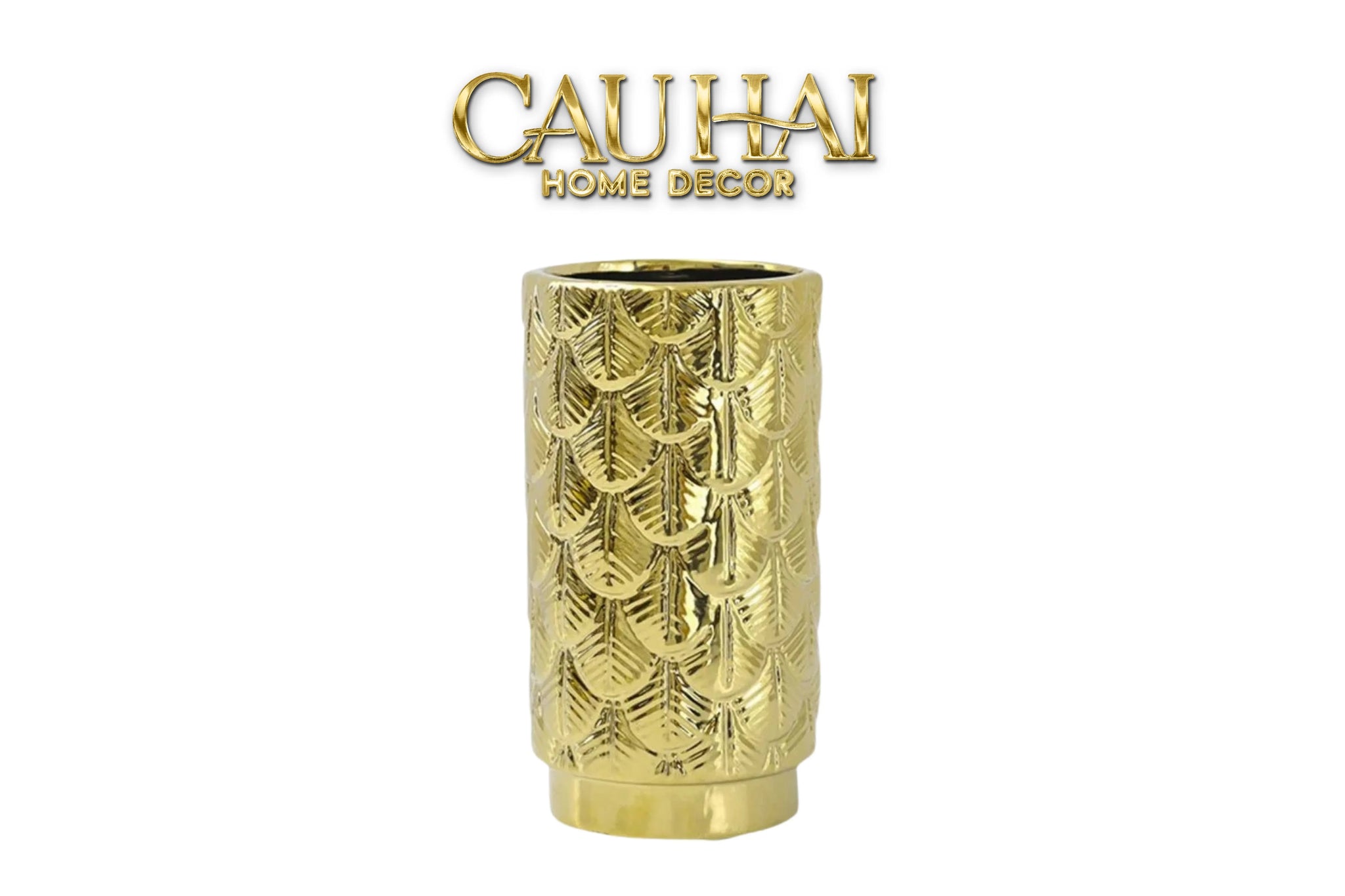 Bình Hoa Golden Scale 11x20-CẬU HAI HOME DECOR