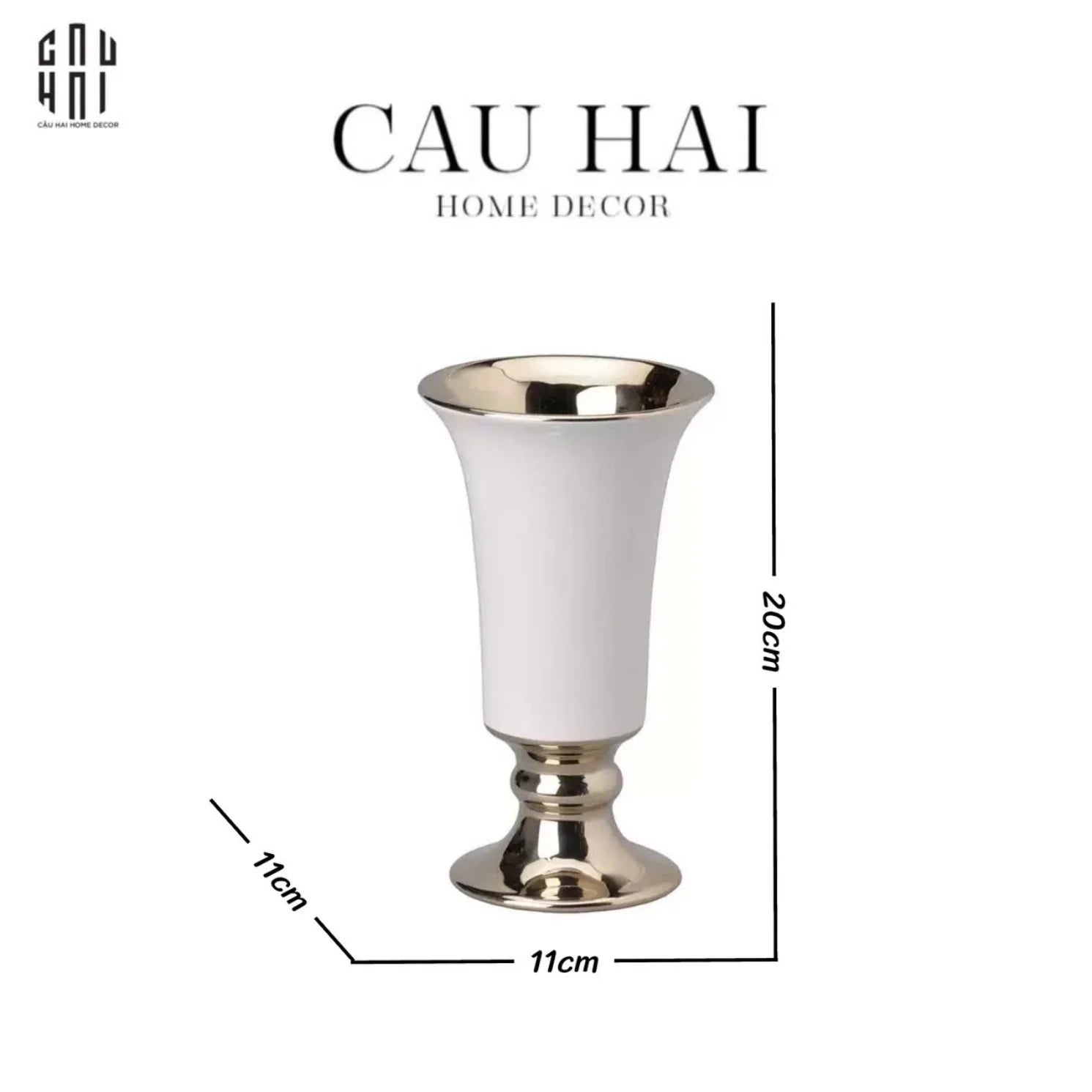 BÌNH HOA GỐM SỨ CẨM THẠCH VENICE SIZE 20 - CẬU HAI HOME DECOR