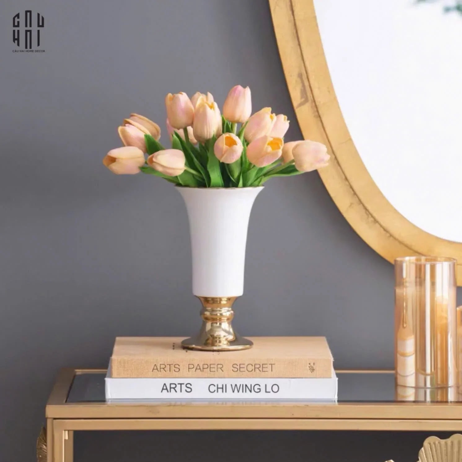 BÌNH HOA GỐM SỨ CẨM THẠCH VENICE SIZE 20 - CẬU HAI HOME DECOR