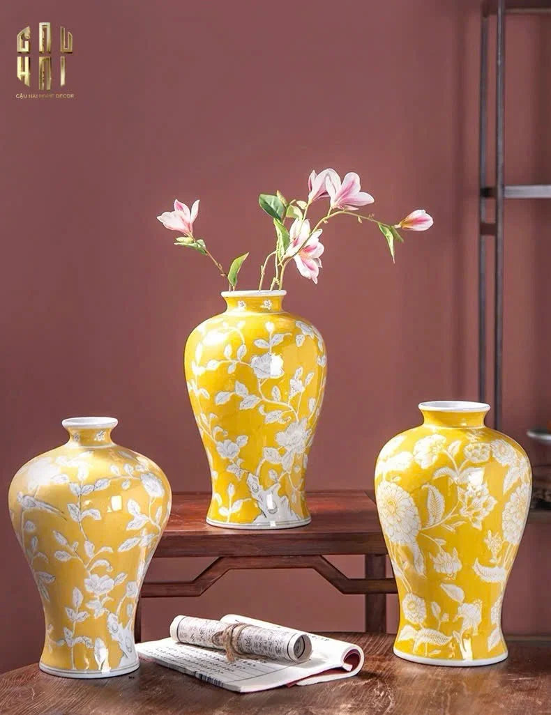 HOME COUTURE - BÌNH HOA HOÀNG KIM SOLEIL ROYAL H33-CẬU HAI HOME DECOR
