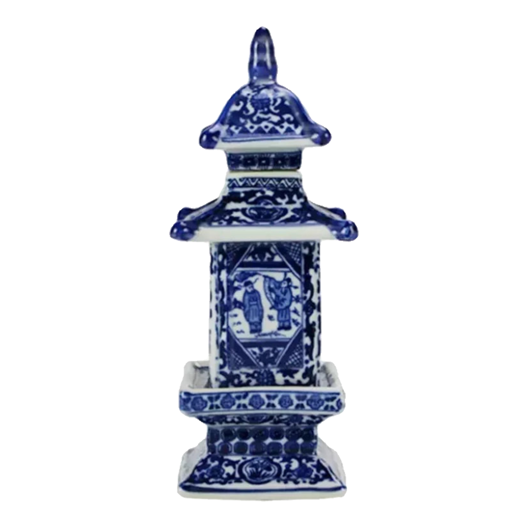 Bình Hoa Indochine Thanh Hoa Các Indigo Porcelain Vases 7.5x21-BÌNH HOA-Đối tác tại Trung Quốc theo từng đơn đặt hàng-CẬU HAI HOME DECOR