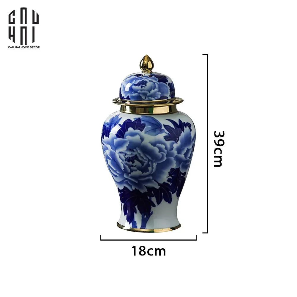 BÌNH HOA PHÙ DUNG MEN LAM SIZE 39 - CẬU HAI HOME DECOR