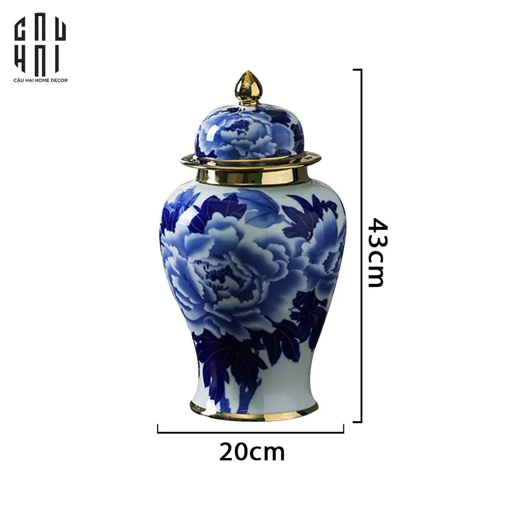BÌNH HOA PHÙ DUNG MEN LAM SIZE 43 - CẬU HAI HOME DECOR