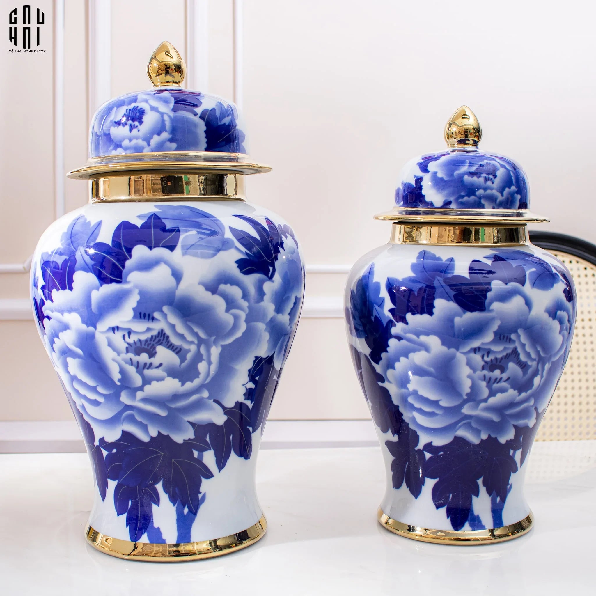 BÌNH HOA PHÙ DUNG MEN LAM SIZE 43-CẬU HAI HOME DECOR