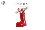 FÊTES COUTURE - BÌNH HOA ROUGE GLOSSY BUBBLR BOOT VASE - CẬU HAI HOME DECOR
