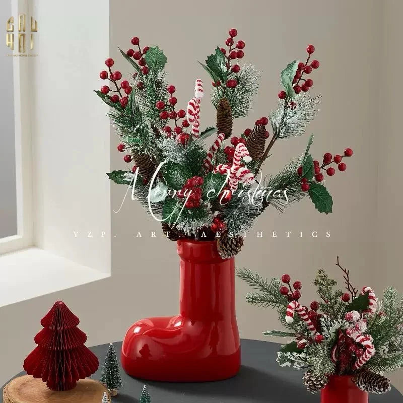 FÊTES COUTURE - BÌNH HOA ROUGE GLOSSY BUBBLR BOOT VASE - CẬU HAI HOME DECOR